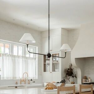 Modern Black and White chandelier two heads  Light